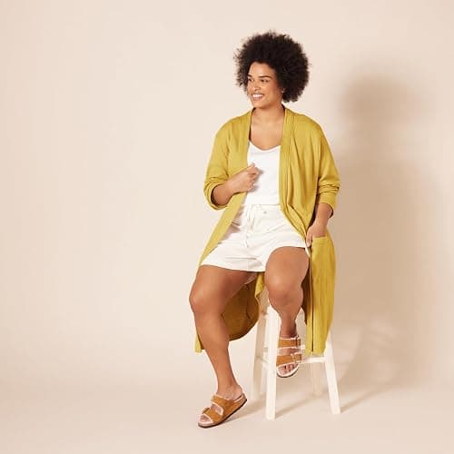 Amazon Essentials Women's Lightweight Waffle Mid-Length Robe (Available in Plus Size) thumbnail 8