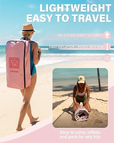 TIGERXBANG Inflatable Stand Up Paddle Board with SUP Board Accessories, Anti-Slip EVA Deck, 11'/10'6'' Paddleboard for Adults & Youth - All Skill Levels thumbnail 5