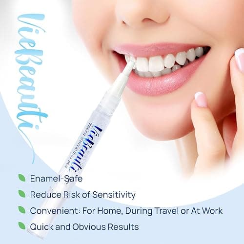 VieBeauti Teeth Whitening Pen (3 Pcs), 30+ Uses, Effective, Painless, No Sensitivity, Travel-Friendly, Easy to Use, Beautiful White Smile, Mint Flavor thumbnail 5