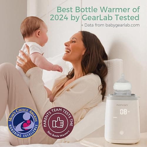 Momcozy Bottle Warmer, Fast Bottle Warmers for All Bottles with Timer, Accurate Temperature Control and Automatic Shut-Off, No Lid Required for Heating, White-Gray thumbnail 9