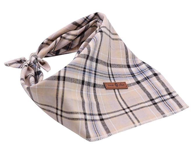 Lionet Paws Dog Bandana Washable Cotton Handkerchief Scarf Triangle Bandana for Small Medium Large Dogs Grey thumbnail 3