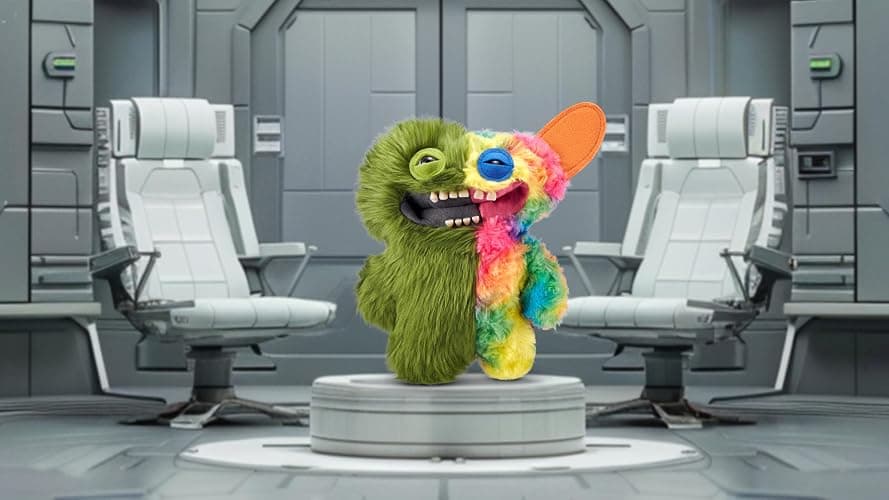 Fuggler ZURU Misfit Monsters 9" Series 1 Funny Ugly Monster Plush Toy (Grinnero McGoo - Green & Multi) thumbnail 2