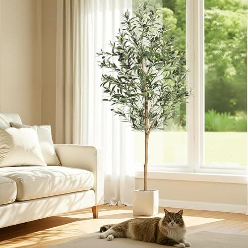 HAUSPROFI Olivenbaum Künstlich 180CM, Kunstpflanze, Künstlicher Olivenbaum, Künstliche Pflanzen, Kunstpflanzen Groß, Künstliche Pflanzen Wie Echt für Indoor Outdoor Haus Büro Garten Moderne Deco thumbnail 8