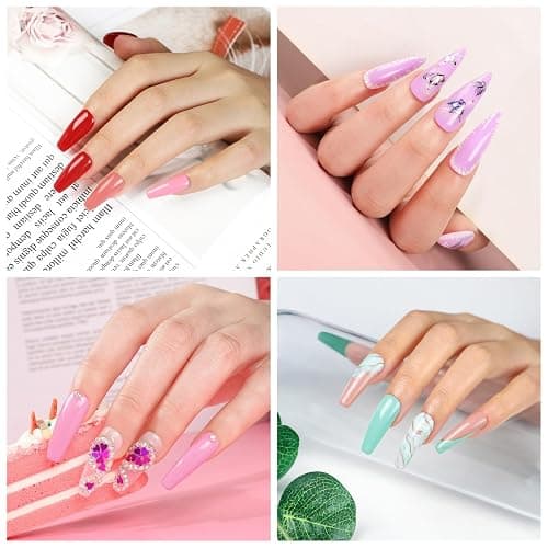 COSCELIA 57pcs Gel Nail Polish Kit with U V light Starter Kit 40 Colors Summer Gel Polish Set 5pcs Top and Base Coat Glossy Matte Glitter Beautiful Nail Stickers Gel Manicure Kit DIY Gifts for Women thumbnail 9