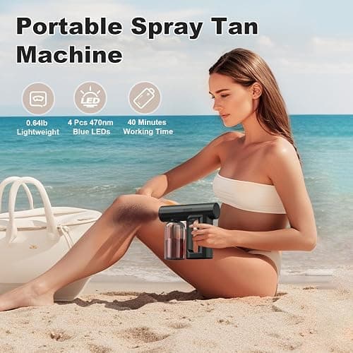 mhpoycd Cordless Spray Tan Machine, Rechargeable Spray Tan Gun for Self Tanner Travel Beach Salon Home DIY Tanning Machine, Long Battery Life and Lightweight thumbnail 4