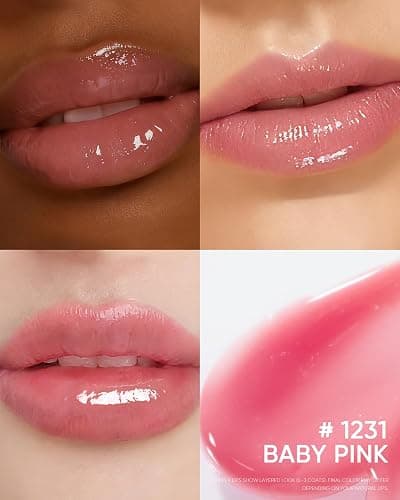 SKINTIFIC Peptide Brightening Lip Serum, Hydrating & Plumping Tinted Lip Gloss, Moisturizing Lip Balm with Polypeptides & Squalane for Glossy Sheer, Smooth Lips(01 Baby Pink) thumbnail 2
