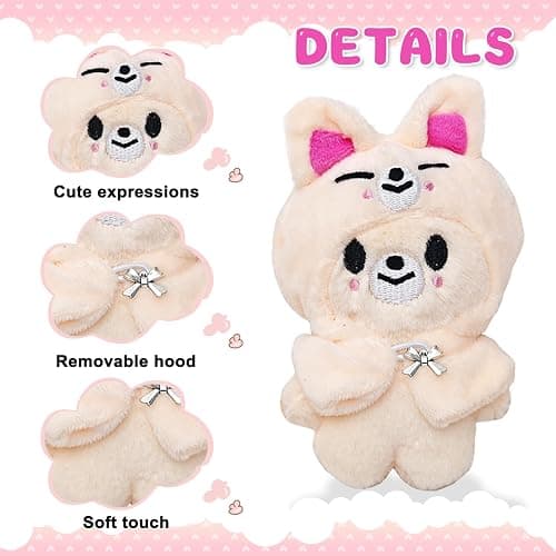 BAISHUWU Stray Kids Peluche, 10CM S-Tray Kids Porteclés en Pel-uche, Série Skzoo Porteclés en PE-luche, Stray-Ki-DS Plushdoll Porte Clés, SK-Zoo Poupée Pelu-Che, pour Les Fans de S-Tray Ki-DS (M3) thumbnail 5
