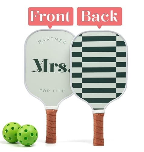 A Perfect Match Pickleball Paddle Set Engagement Gifts for Couples I I His and Hers Gifts I Includes 2 Pickleball Paddles, Carrying Bag and 2 Pickleballs thumbnail 5