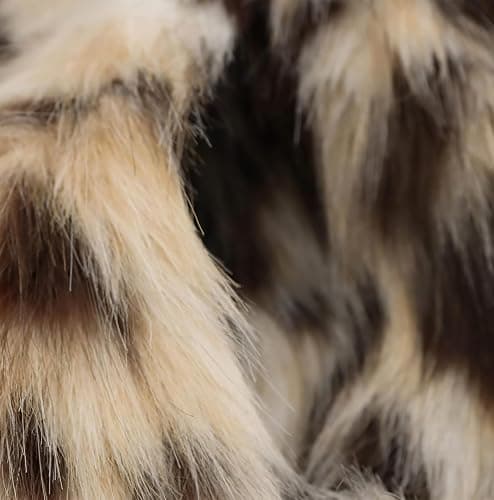 ebossy Women's Faux Fur Crop Jacket Long Sleeve Lapel Winter Warm Fluffly Leopard Pure Color Sherpa Coat thumbnail 2