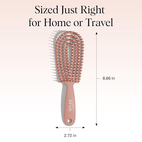 Kitsch Flexi Flow Detangler Brush, Hair Brushes For Women - Terracotta | Brush Detangler for Women, Men & Kids, Curly Hair Brush w/ Bendable Frame, Bounce Curl Defining Brush for Wet or Dry Strands thumbnail 5