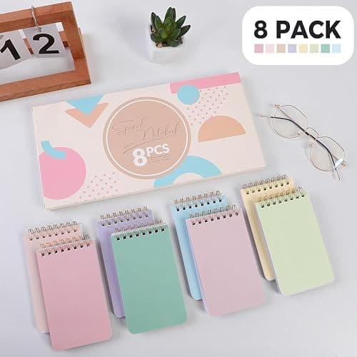 SKYDUE Small Notebooks, Cute 3x5 Pocket Notepads, Mini Spiral Notebook with Lined Pages Nursing School Essentials, School Office Supplies Set Of 8 thumbnail 7