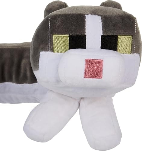 Mattel Minecraft Purring Sounds Neck Pillow, Cat Plush Toy with Sound for Travel, Comfort & Play (Amazon Exclusive) thumbnail 2