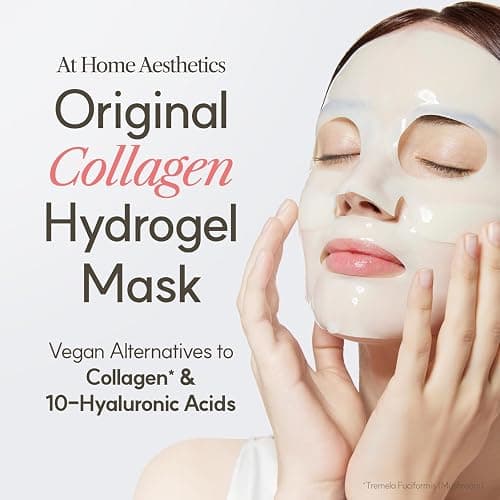 THE FACE SHOP Original Vegan Collagen Face Mask, Korean Glass Skin Essential, Peptide Hydrogel Mask for Firming & Skin Elasticity, Moisturizing, 4EA thumbnail 2