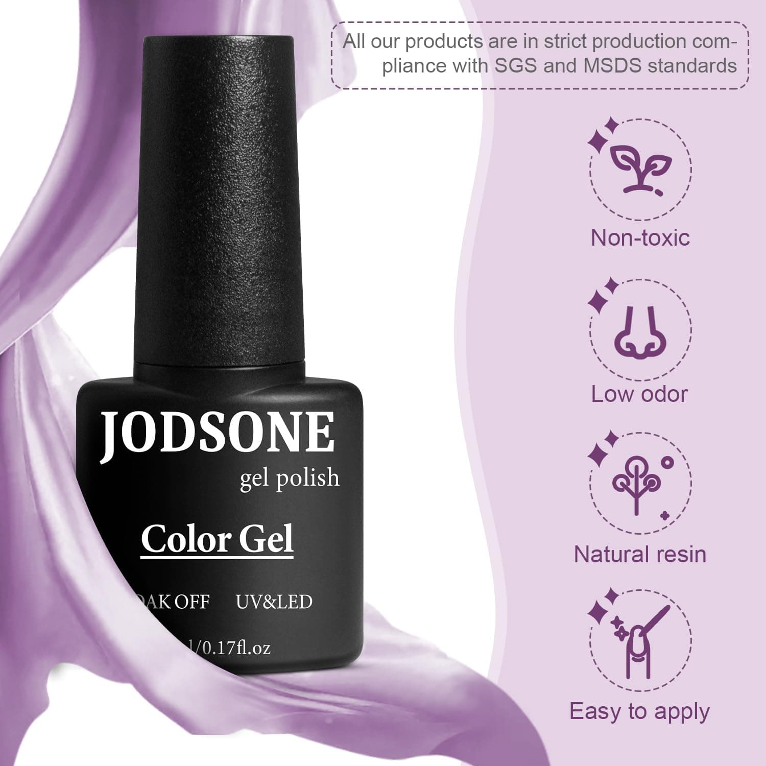 JODSONE 60 PCS Gel Nail Polish Kit with U V Light Base and Matte Glossy Top Coat Nail Gel Polish Soak off Manicure Accessory Tools Suitable for All Seasons…… thumbnail 4