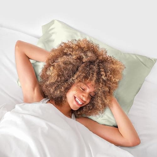 Kitsch Satin Pillowcase with Zipper for Hair & Skin, Softer Than Silk Pillow Cases Queen, Wrinkle-Free, Smooth and Cooling Satin Pillow Covers, Standard Size 19"x26" - Sage - Standard/Queen (1 Pack) - 09. Sage thumbnail 7