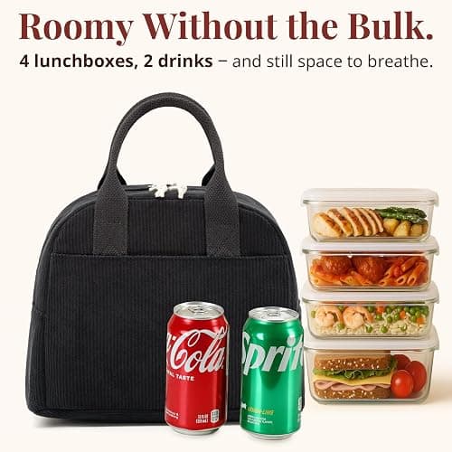 LOVELYWIND Lunch Box for Women Cute Lunch Bags for Women Lunch Tote Bags Reusable Insulated Lunch Box Large Capacity Reusable Insulated Cooler for Work or Travel Gifts or Beach thumbnail 4
