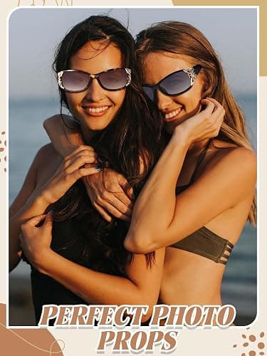 Tellegloww 3 Pcs Polarized Sunglasses for Women Fashion Butterfly Design Trendy Retro UV 400 Protection Sunglasses, 3 Style thumbnail 5