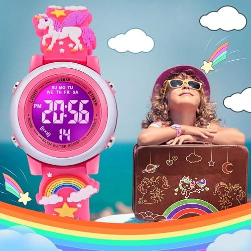 VAPCUFF 3D Cartoon Waterproof Watches for Girls with Alarm - Best Toys Gifts for Girls Age 3-12 thumbnail 5