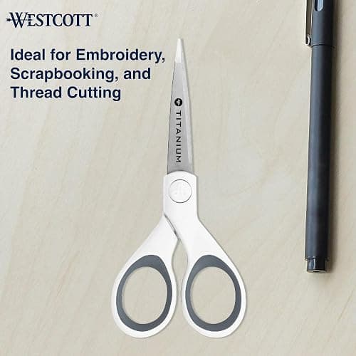 Westcott 5" Micro-Tip Fabric Scissors with Titanium-Bonded Blades - Ideal for Crafting, Sewing, and More thumbnail 5