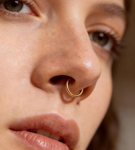 BJFEW Rook Eyebrow Piercing Jewelry Surgical Stainless Steel Vertical Labret Lip Jewelry Gold Silver 16G Curved Barbell Cartilage Helix Conch Tragus Daith Hoop Earrings for Women thumbnail 5