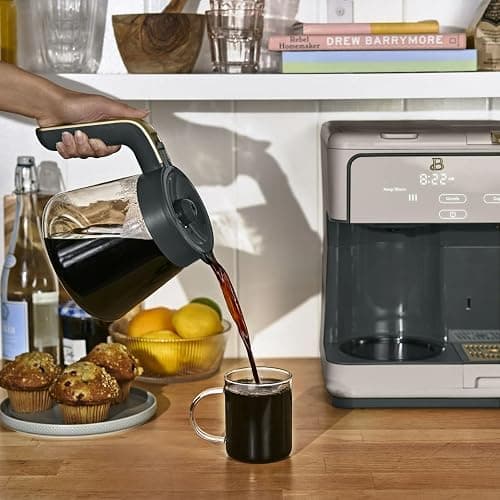 Beautiful Multi-Brew Coffee Maker – 12-Cup Carafe & Single-Serve Pod or Grounds, Iced Coffee Mode, Programmable Touch Display, Includes Filters (Porcini Taupe) thumbnail 8