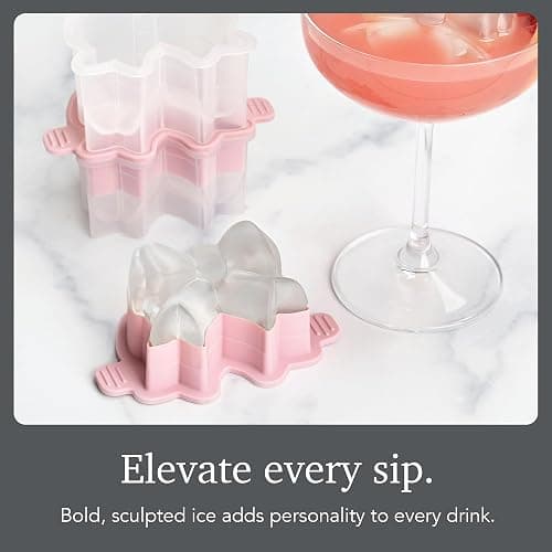 Tovolo Bow Ice Mold Pack of 2 Pink Holiday Bow Shaped Ice Cube Molds for Cocktails, Festive Ice Mold Christmas Stocking Stuffer for Adults, Slow Melting Dishwasher Safe BPA Free Holiday Ice Molds thumbnail 5