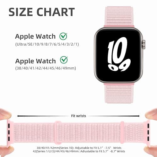 WJK Nylon Solo Loop Sport Bands Compatible with Apple Watch for Women Men 38mm 40mm 41mm 42mm 44mm 45mm 46mm 49mm,Soft Stretchy Strap for iWatch Series 11 10 SE Ultra 9 8 7 6 5 4 3 2 1 thumbnail 3