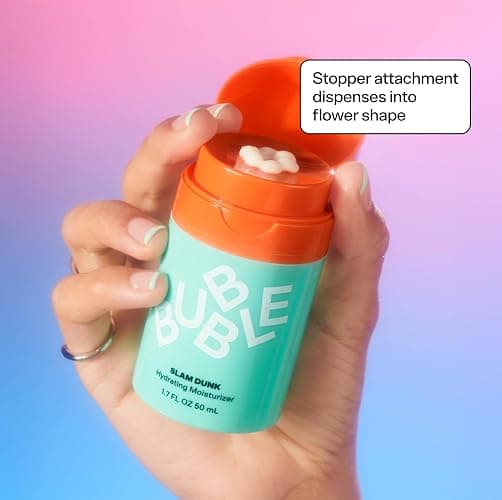 Bubble Skincare Slam Dunk Hydrating Face Moisturizer - Lightweight Face Lotion With Vitamin E + Aloe Vera - Daily Facial Moisturizer for Normal + Dry Skin - Skin Care with Blue Light Protection (50ml) thumbnail 2