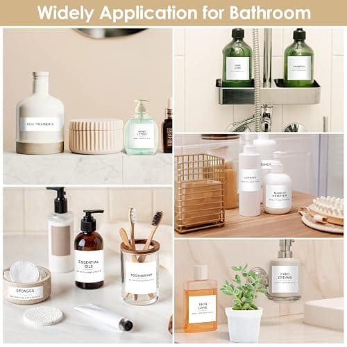372 PCS Preprinted Minimalist Home Laundry Bathroom Labels for Organizing | Household Labels with DIY Blank Labels, Waterproof Oil Resistant Stickers for Bathroom Laundry Home Organization Supplies thumbnail 6