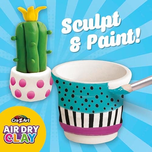 Cra-Z-Art Air Dry Clay - 5lb Bucket Natural White Modeling Clay, Perfect for Sculpting, School Projects, Bulk Class Supplies for Teachers, Day Cares, Camps, Essential for School thumbnail 4