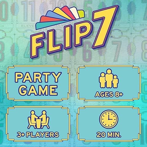 USAOPOLY Flip 7 Card Game, The Ultimate Blend of Press Your Luck Strategy | Fast-Paced Addictive Card Game, Quick to Learn & Easy to Teach, 3+ Players, Ages 8+ thumbnail 11