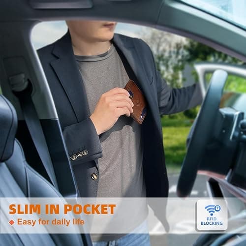 BULLIANT Men Wallet, Slim Leather Wallet Front Pocket Card Holder Gift For Men 11 Slots RFID Blocking thumbnail 4