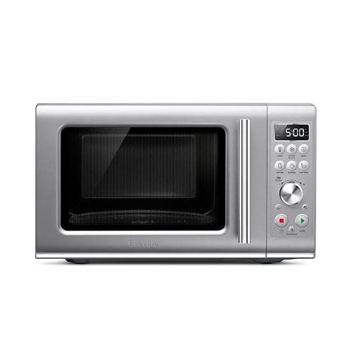 Breville BMO650SIL Compact Wave Soft Close Countertop Microwave Oven, Silver - Image 1