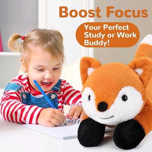 gnomantic Fox Weighted Stuffed Animals - 12 Inch 1.0 Pounds Weighted Plushies Fox - Small Plush Stuffed Animals Pillow - Cute Plush Toys Gifts for Kids & Adults thumbnail 6