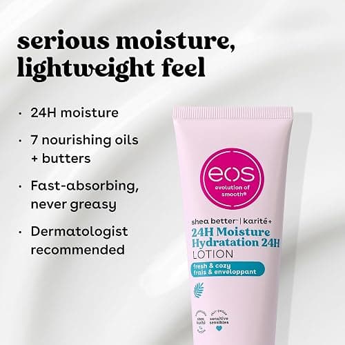 eos 24H Moisture Travel Body Lotion- Fresh & Cozy, Mini Size, 2.5 fl oz thumbnail 4
