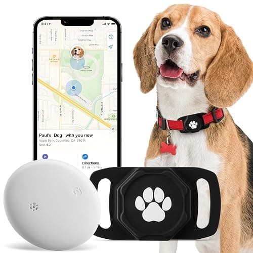 Smart Pet Tracker for Collar - Dog Trackers Pet Location Tracker with Holder, No Monthly Fee, Compatible with Apple Airtag Find My (iOS Only, Not for Android), Anti-Lost Device for Pets, Bag Straps - Image 1