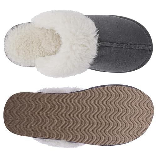 Litfun Women's Fuzzy Memory Foam Slippers Fluffy Winter House Shoes Indoor and Outdoor thumbnail 5