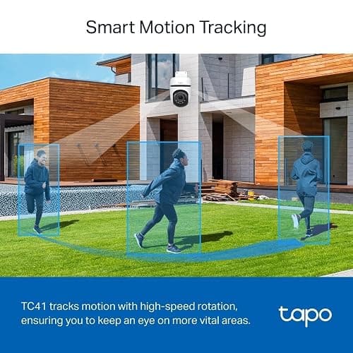 Tapo TC41 2K Pan/Tilt Outdoor Security Camera, WiFi Camera, 360° Smart Person Detection Motion Tracking, Full-Colour Night Vision, No Monthly Fee, Two-Way Talk, IP65, Works with Alexa & Google thumbnail 7