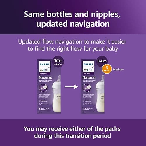 Philips Avent Natural Baby Bottles with Natural Response Nipples (Medium Flow, Flow 3), 9oz, 4-Pack, SCY903/04 thumbnail 8