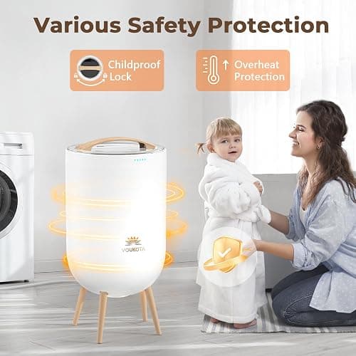 VOUKOTA Towel Warmers for Bathroom, 23L Blanket Warmer with Bluetooth Speaker & Mood Light, Built-in Timer, Fits Two 40"x70" Towels, Blankets & Robes thumbnail 6