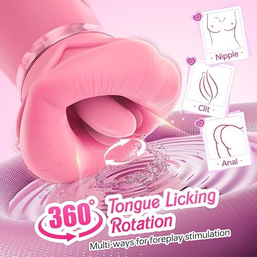 Mouth Sucking Vibrator Rose Sex Toy for Women Female Couples | Tongue Lick Suction Vibrators, AI App, Easy-Grip, Velvety Silicone, IPX7 Waterproof, Ultra-Quiet Adult Toys & Games thumbnail 4