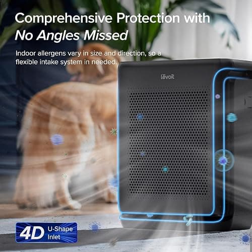 LEVOIT Air Purifiers for Home Large Room Up to 1875 Ft² with Washable Pre-Filter, AHAM VERIFIDE, Air Quality Monitor, HEPA Sleep Mode for Allergies, Pet Hair in Bedroom, Vital 200S-P, Black thumbnail 3
