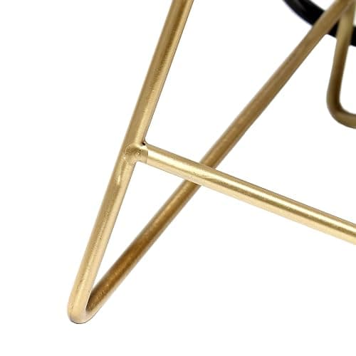 Simple Designs LT2066-GDW 13.5" Down to The Wire Metal Table Lamp with Fabric Shade, Gold with White Shade thumbnail 8
