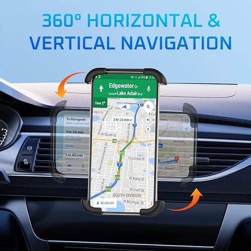 heetipuk Car Phone Holder with Bluetooth Speaker, Amplify Phone Navigation/Music Volume, Induction Speaker User-Friendly for Seniors, Dashboard/Air Vent Mount, USB A to C Cable thumbnail 5