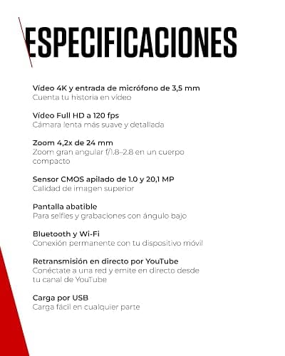 Canon Powershot G7 X Mark III 3638C002 - Cámara Digital (20.1 MP, Pantalla Táctil LCD Plegable de 7.5 cm, Pantalla Abatible, WLAN, Zoom de 4.2X, 4K, CMOS) Plata thumbnail 9