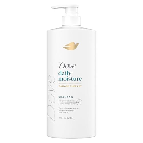 Dove Damage Therapy Shampoo Daily Moisture for Dry Hair with Bio-Protein Care Technology and Hyaluronic Serum 28 Fl Oz - Image 1