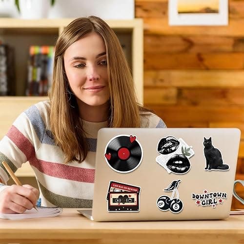 Eclazul Downtown Girl Y2K Stickers - 100 Pcs Retro Gift for Women Adults | Aesthetic Cool Trendy Waterproof Vinyl Decals Stuff Bulk for Water Bottle Book Scrapbook Phone Case Skateboard Keyboard thumbnail 2