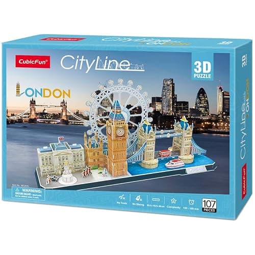 CubicFun 3D Puzzles for Kids Ages 8-10 - London City | STEM Projects Arts Crafts for Girls Ages 8-12 - 3D Puzzle Birthday Gifts for 8 Year Old Girls, Birthday Toys, Valentine Gift thumbnail 8