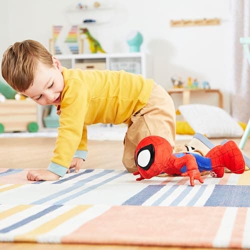 Spidey and his Amazing Friends Marvel Dance 'N Crawl Spidey, Interactive Plush Toy with 20 Phrases & Sounds, 2 Songs, Super Hero Toys for Kids 3 & Up thumbnail 5