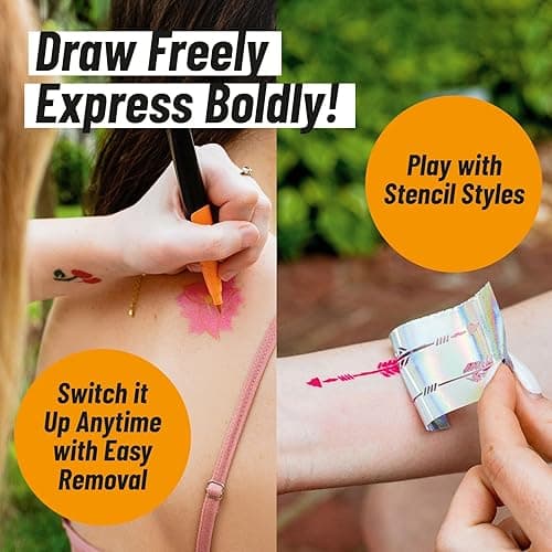 BIC BodyMark Temporary Tattoo Marker with Cosmetic Quality and Skin Safety, 8-Count in Assorted Colors thumbnail 6